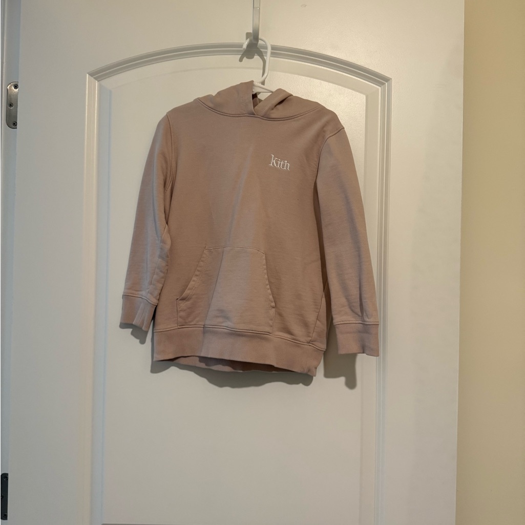Kith Beige Hoodie With Embroidered Logo Kith Beige Hoodie With Embroidered Logo